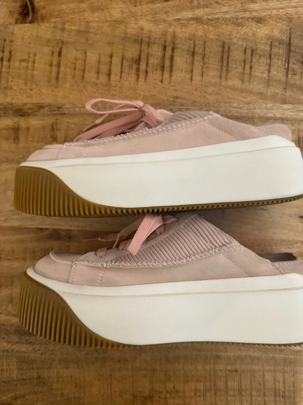 UGG EZ DUZZIT TEACUP ROSE Pink Women's Slip-On Platform Sneakers mules NEW 9.5 - Picture 8 of 10